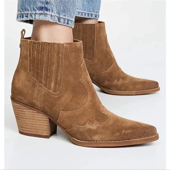 Sam Edelman for free people tan Winona ankle boots size 8.5 but run closer to 9 - Picture 3 of 9